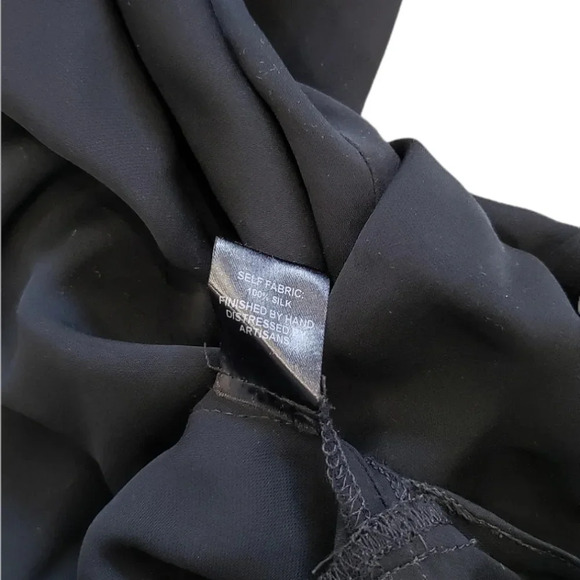 Anagram Black Sheer Silk Blouse 4 - Picture 4 of 5